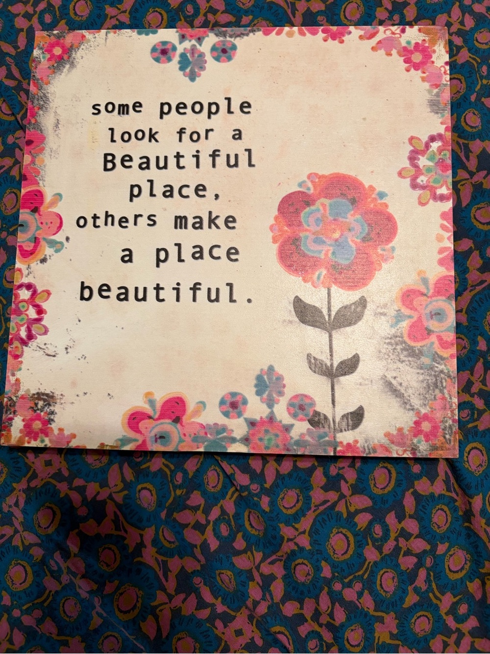 NATURAL LIFE WOODEN SIGN - VINTAGE